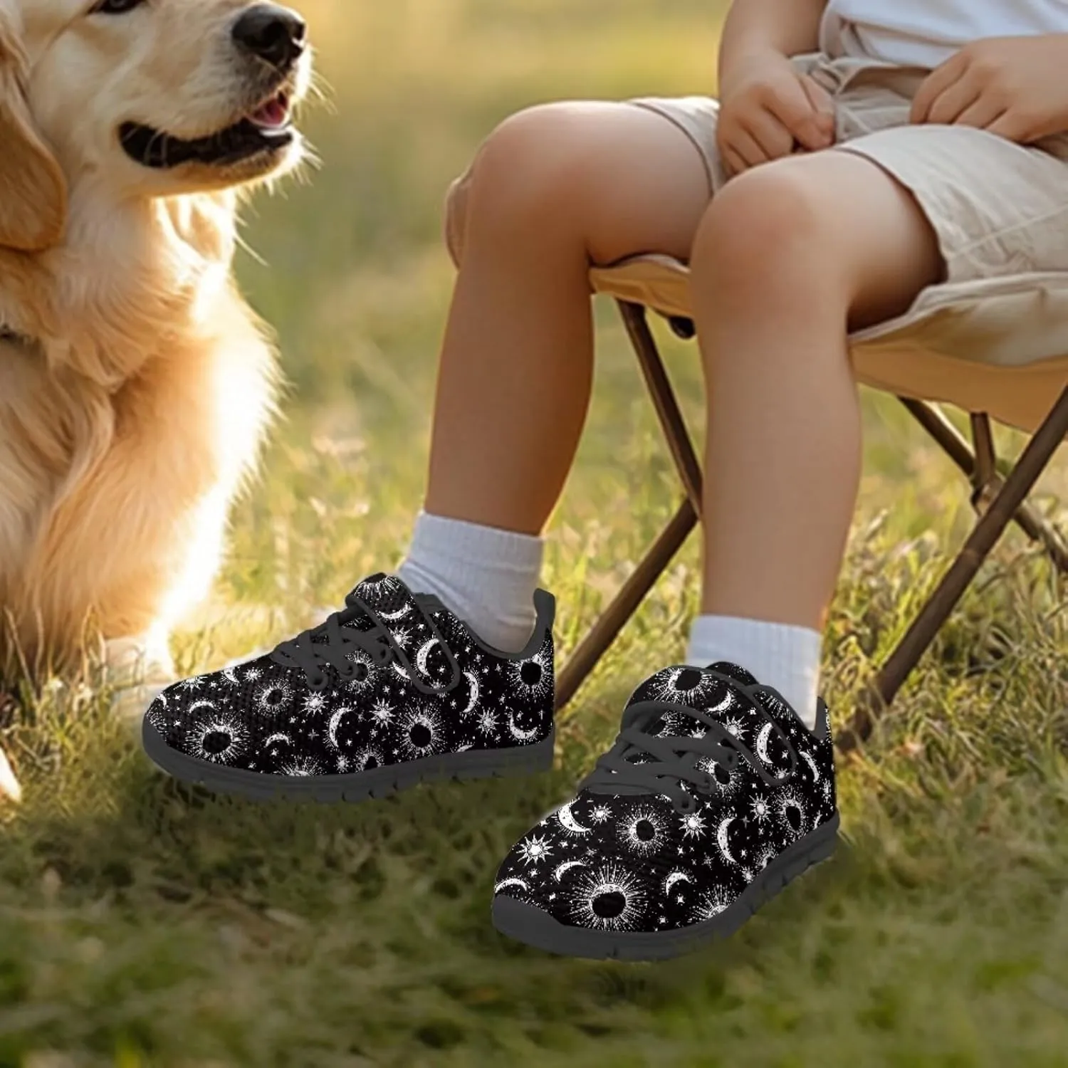 Kids Mesh Sneakers Single Buckle Arch Support Elastic Strap Sports Shoes for Boys Girls