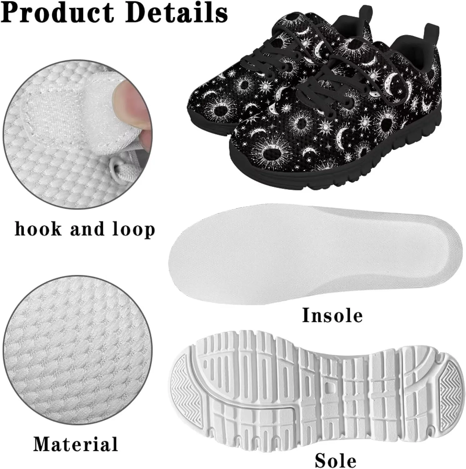 Kids Mesh Sneakers Single Buckle Arch Support Elastic Strap Sports Shoes for Boys Girls