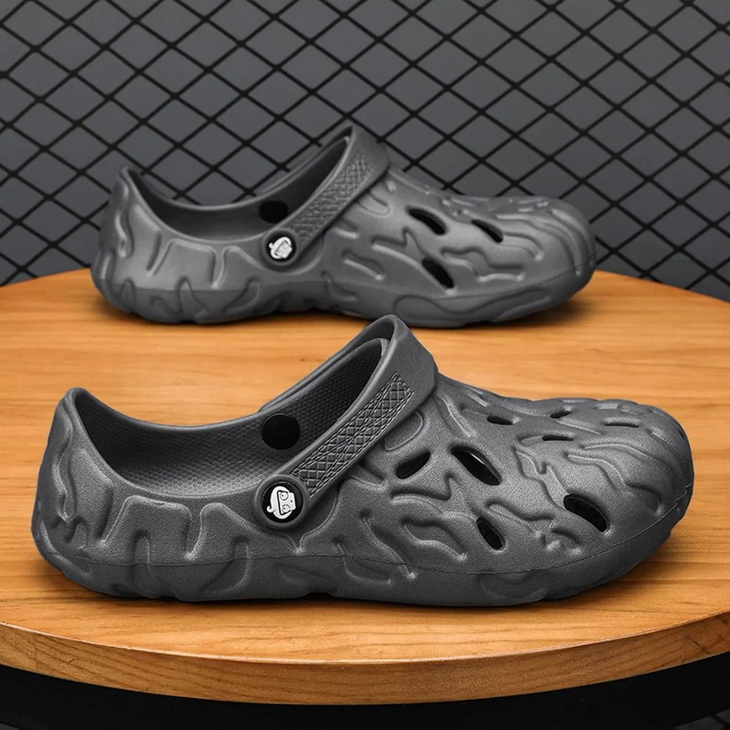 Meidiastra Men Large Size Clogs Indoor Outdoor Garden Shoes Beach Sandals Slippers Slip On Water Shoes EVA Clogs Shoes with Adjustable Strap