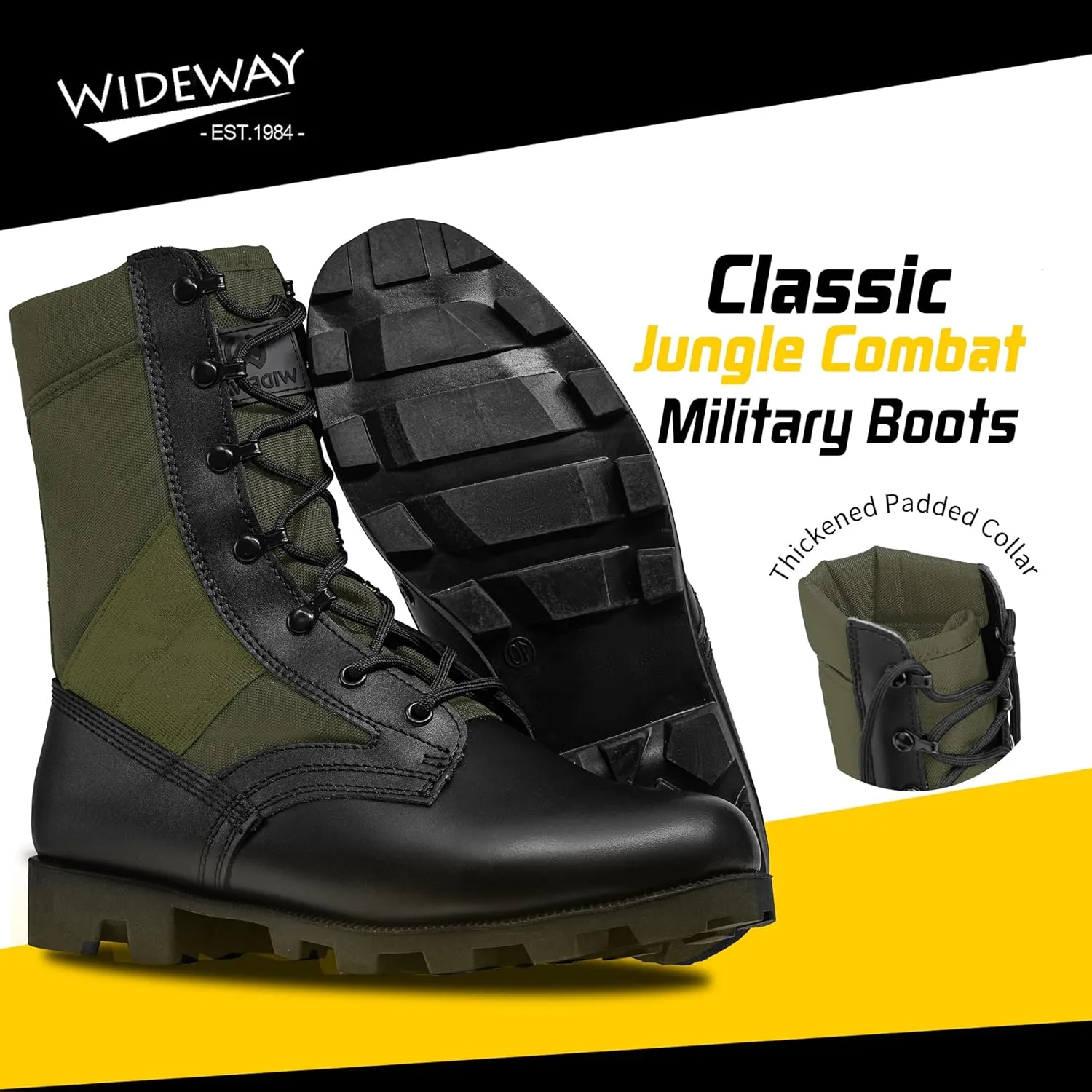 Men's Military Jungle Combat Boots 8 Inch Lightweight Motorcycle Tactical Boot Police Army Botas