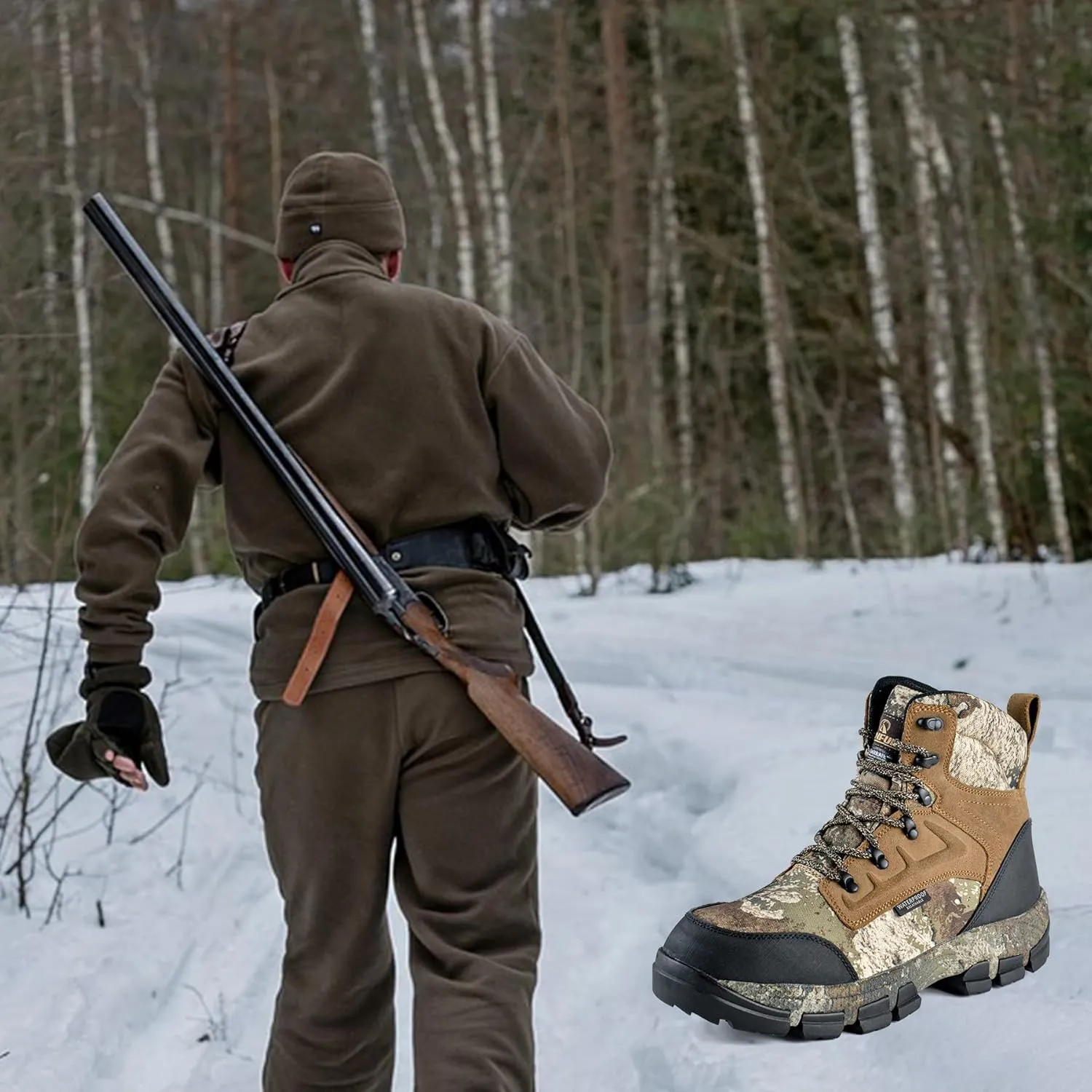 Men's Waterproof Hunting Boots 7" Lightweight Insulated Hiking Boot