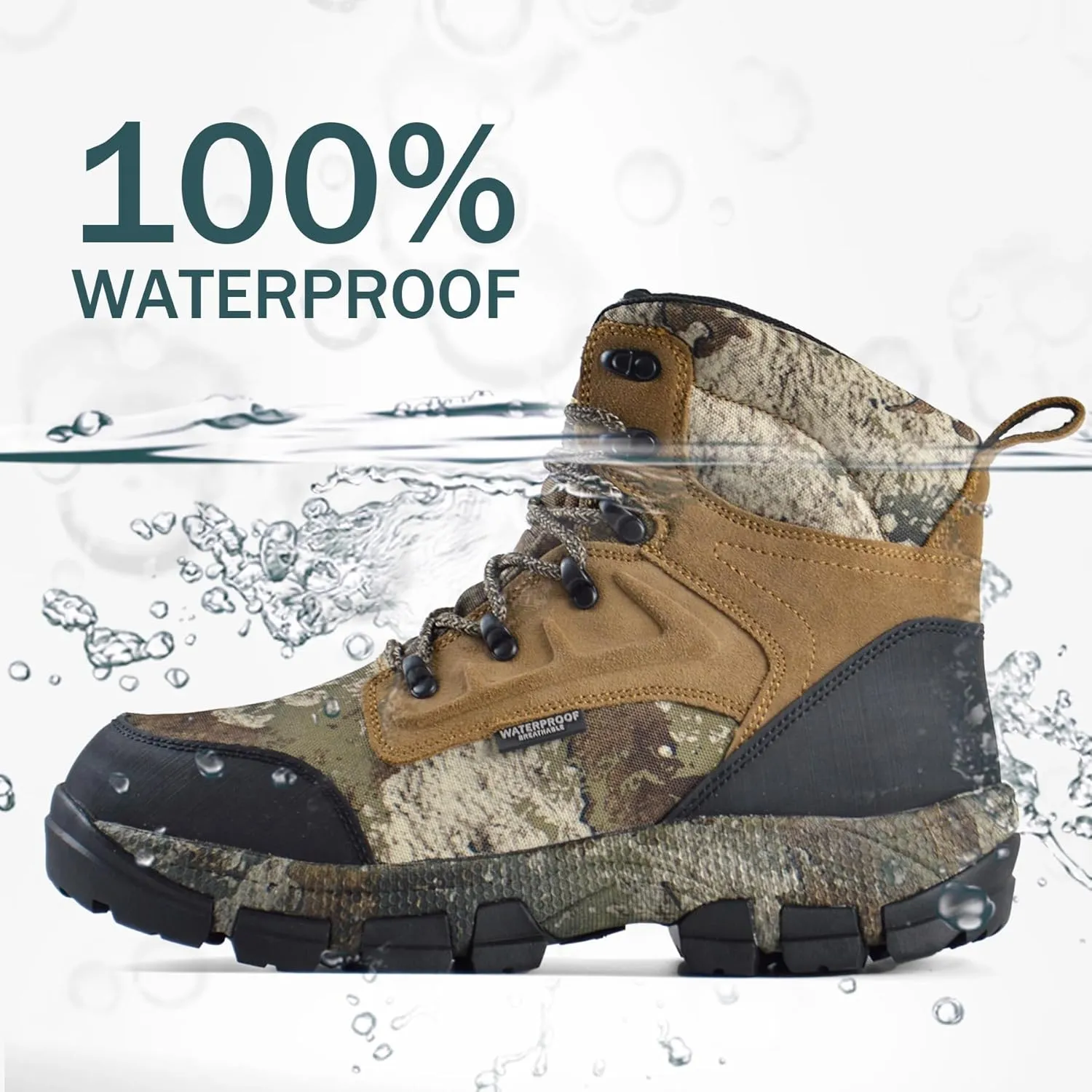 Men's Waterproof Hunting Boots 7" Lightweight Insulated Hiking Boot