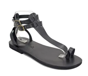 M.V. - gladiator thong sandals/men leather shoes/roman greek style/t-strap ankle strap sandals with toe ring/large sizes