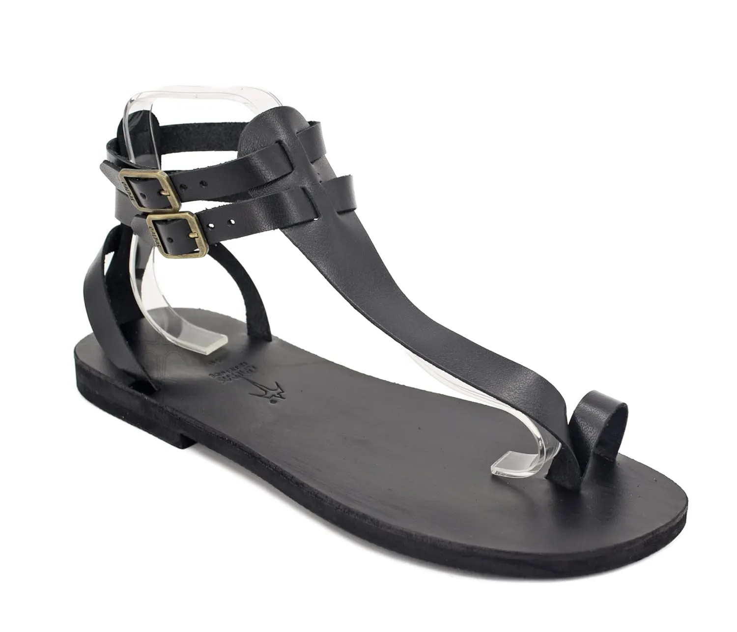 M.V. - gladiator thong sandals/men leather shoes/roman greek style/t-strap ankle strap sandals with toe ring/large sizes