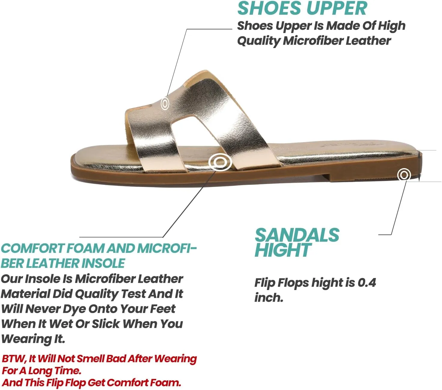NianEr Womens Microfiber Leather Comfort Foam Rhinestone Glitter Sparkly Dress Flip Flop Sandals Summer Cute Flat Slides