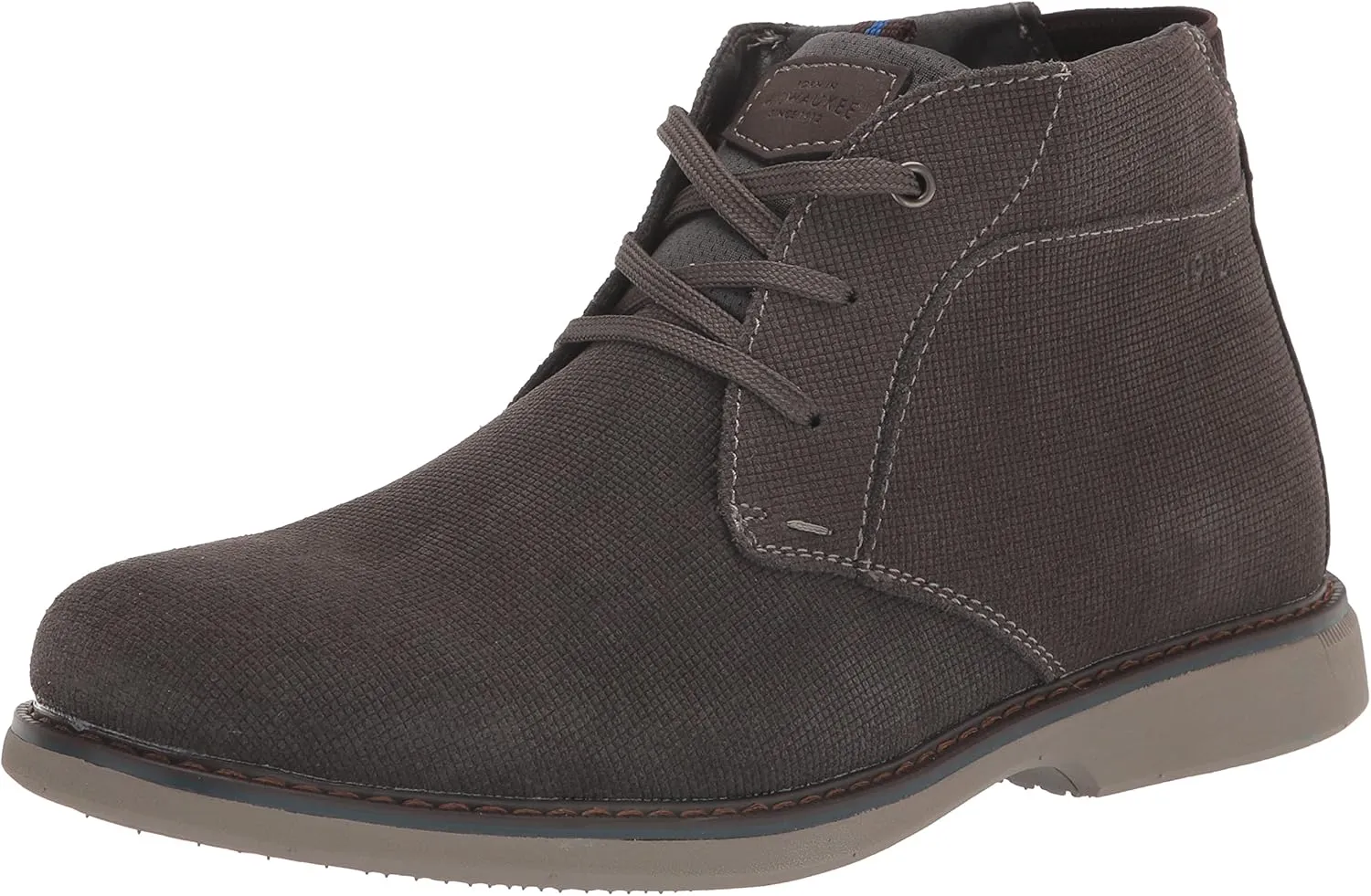Nunn Bush Men's Otto Plain Toe Chukka Lightweight Leather Suede Water Resistant Boot
