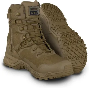 Original S.W.A.T. Alpha Fury Unisex Leather Shoes 8" Side Zip – Polyester Mesh – Microfibre PU Upper