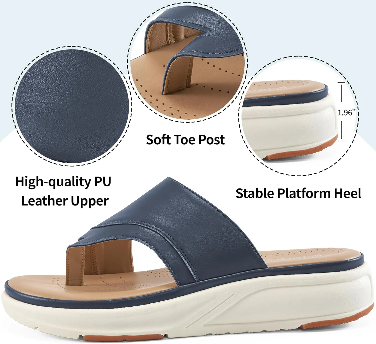 Orthopedic Sandals for Women Outdoor: Dressy Comfort Slides Womens Fashion - Casual Platform Ladies Walking Sandal