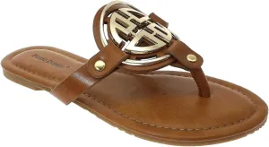 Pierre Dumas Women's Limit-24 Vegan Flip Flop Thong Slide Flat Sandal
