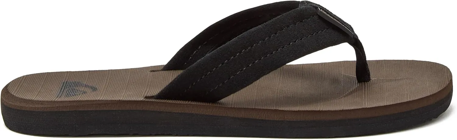 Quiksilver Boy's Carver Suede Fixed Strap Kids Flip Flop Youth Sandal