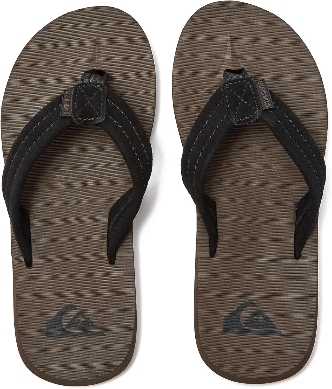 Quiksilver Boy's Carver Suede Fixed Strap Kids Flip Flop Youth Sandal