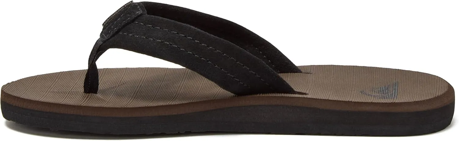 Quiksilver Boy's Carver Suede Fixed Strap Kids Flip Flop Youth Sandal