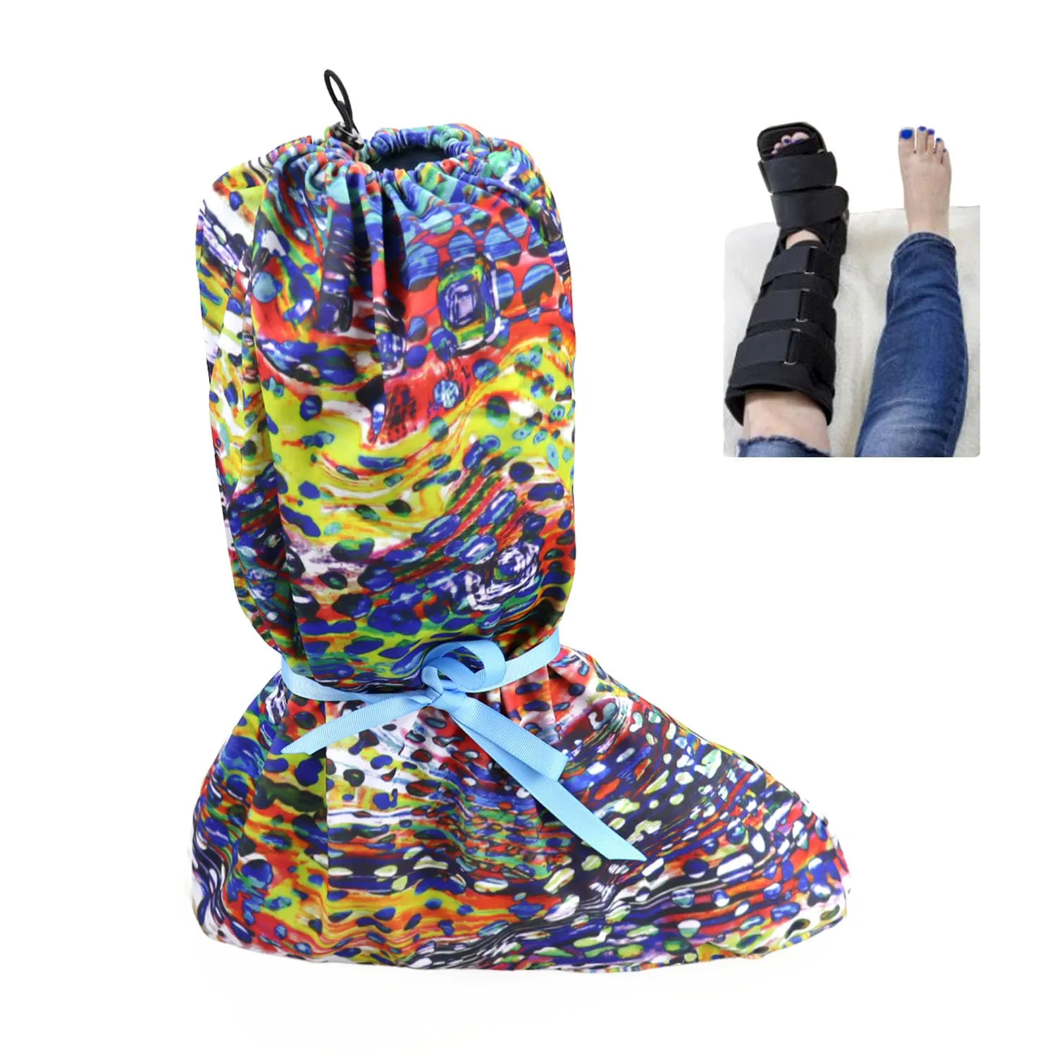 rainbowstar Walking Boot Cover for Bed Medical Walking Boots Bedtime Covers for Medical Brace Orthopedic and Fracture Cast Keep Sheets Clean