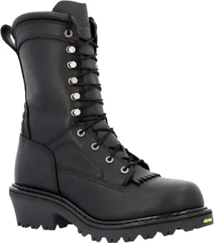 ROCKY Code Red Hotshot Logger Fire Boot, Black, Size 8.5(W)