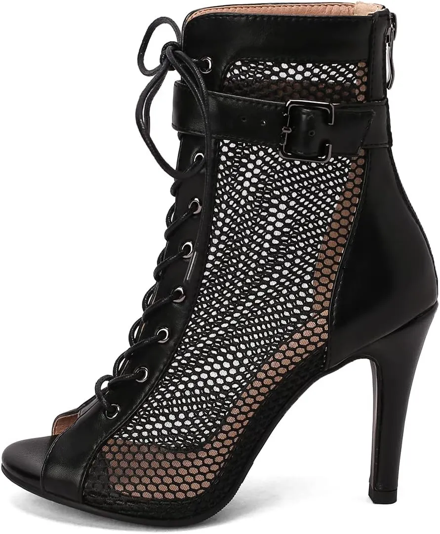 Scaoruki Women Classic Gladiator Sandals Summer Booties Breathable Mesh Sandals
