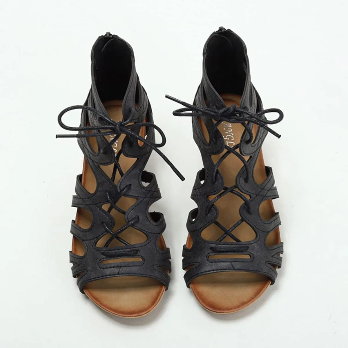 Scaoruki Women Gladiator Sandals Retro Wedge Heel