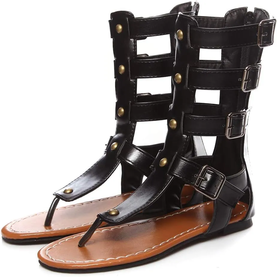 Scaoruki Women Summer Booties Shoes Classic Gladiator Sandals