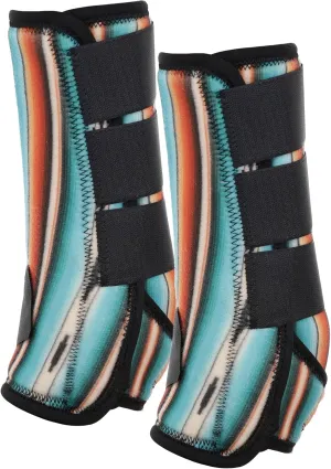 Showman Teal Serape Elite Equine Sports Medicine Boots