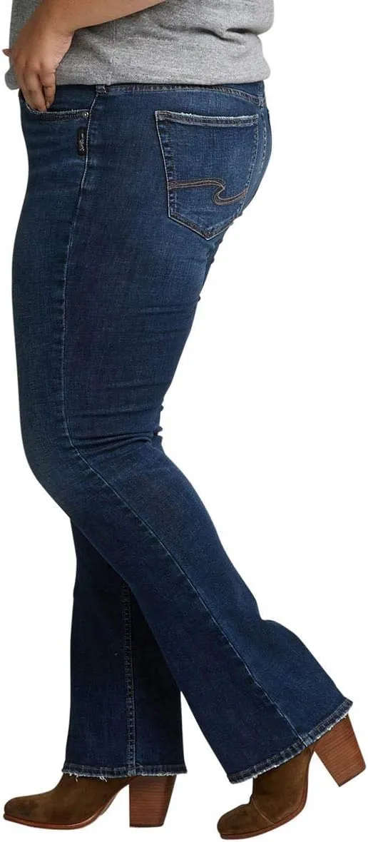 Silver Jeans Co. Women's Plus Size Suki Mid Rise Slim Bootcut Jeans