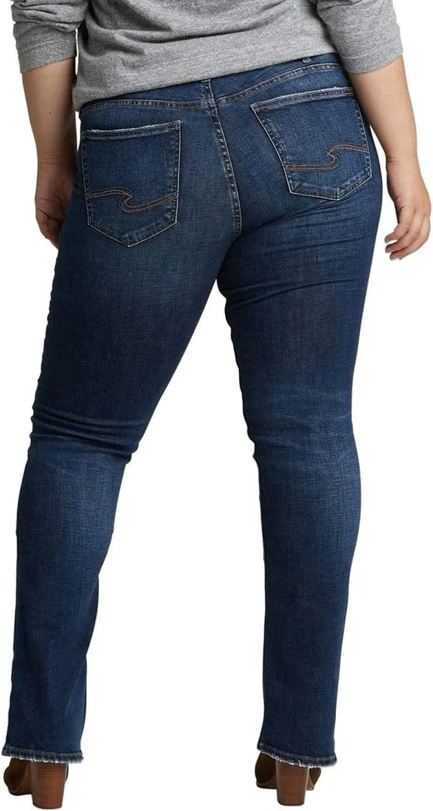 Silver Jeans Co. Women's Plus Size Suki Mid Rise Slim Bootcut Jeans