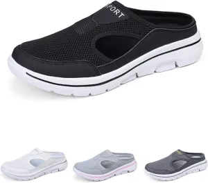 SOLPNOW Unisex Slip On Orthopedic Diabetic Mules,Breathable Arch Support Wedge Platform Slippers,Yoga Sports Hiking Casual Loafer Sandals