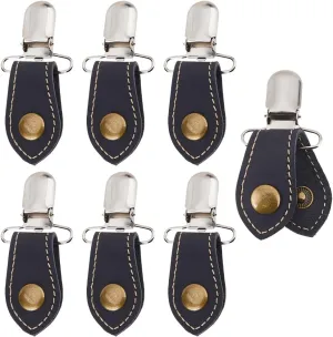 SUPERFINDINGS 6Pcs Pant Leg Clamp Jeans Pant Leg Clamps Straps Clips Holder Motorcycle Shoes Boots Pants Clip Boot Straps Pant Stirrups Clips Black Boot Clips for Boot Shoes