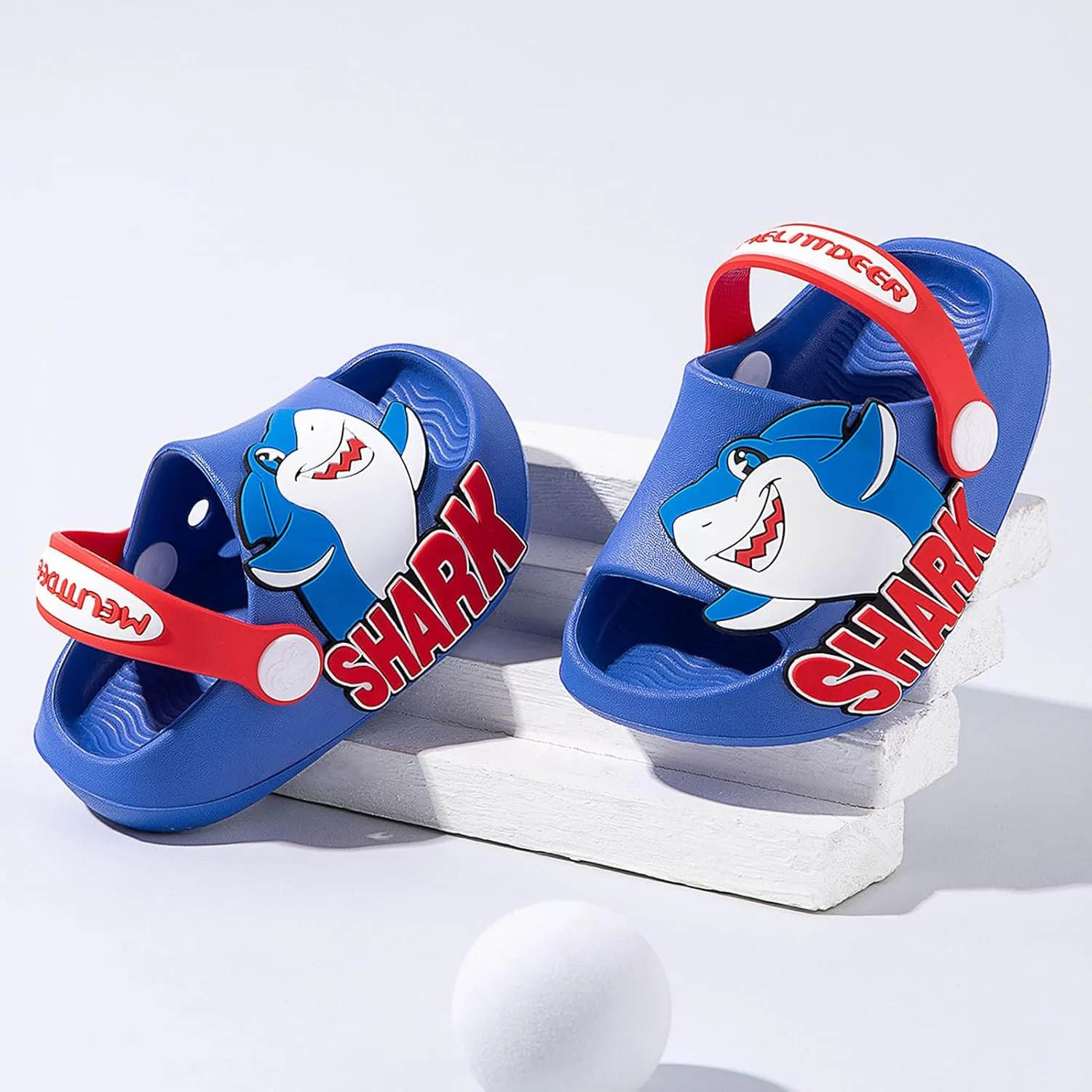 techcity Toddler Little Kids Slide Sandals Cute Summer Shower Beach Pool Slippers Thick Sole Slip On Sandals Water Shoes with Backstrap Boys Girls Clogs