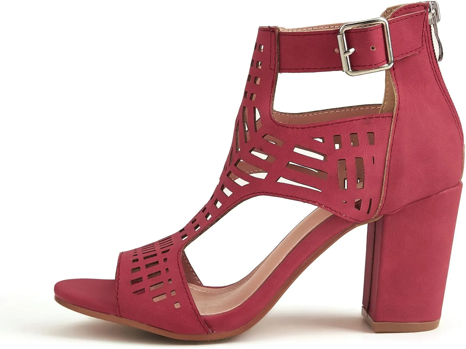 UOQAPRE Chunky Heeled Sandals for Womens Bohemian Cutout Open Toe Summer Block Womens Heeled Party Dress Sandals
