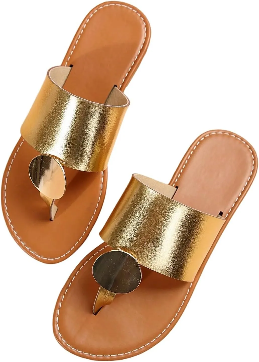 Verdusa Women's Leopard Print Flip Flop Sandals Casual Thong Sandals