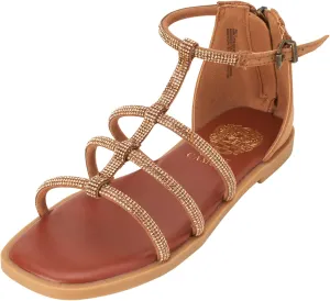 Vince Camuto Girls' Sandals - Open Toe Summer Strappy Flat Dress Gladiator Sandals with Adjustable Buckle Closure and Zipper