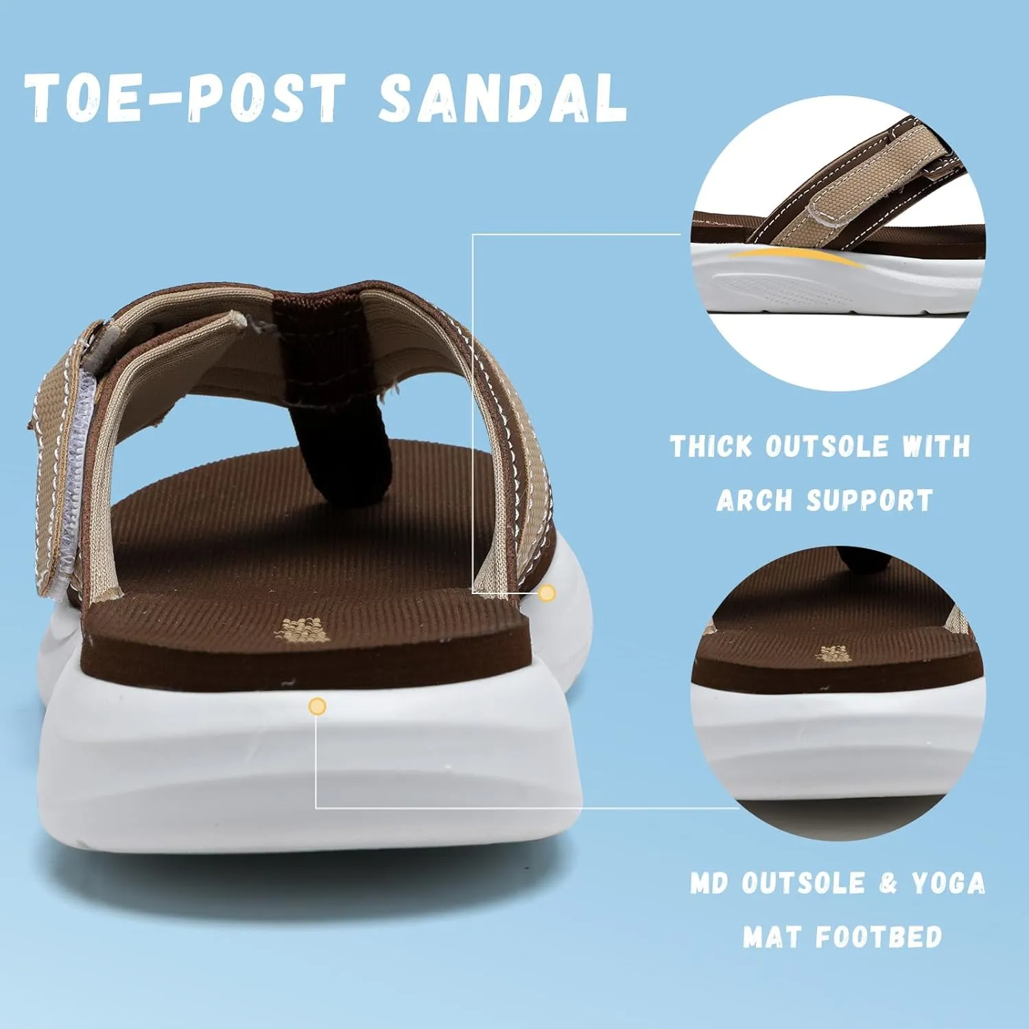 WateLves Kids Flip Flops Boys Girls Adjustable Hook and Loop Sandals Non-Slip Summer Sandal Shoes for Beach Swim Pool (Little Kid/Big Kid)