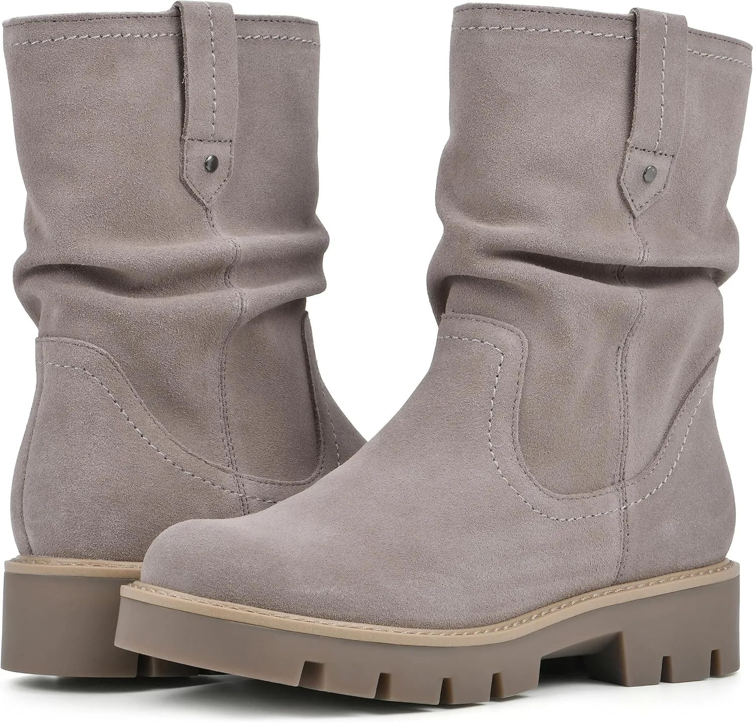 WHITE MOUNTAIN Women's Shoes Glean Lug Sole Mid Calf Boot
