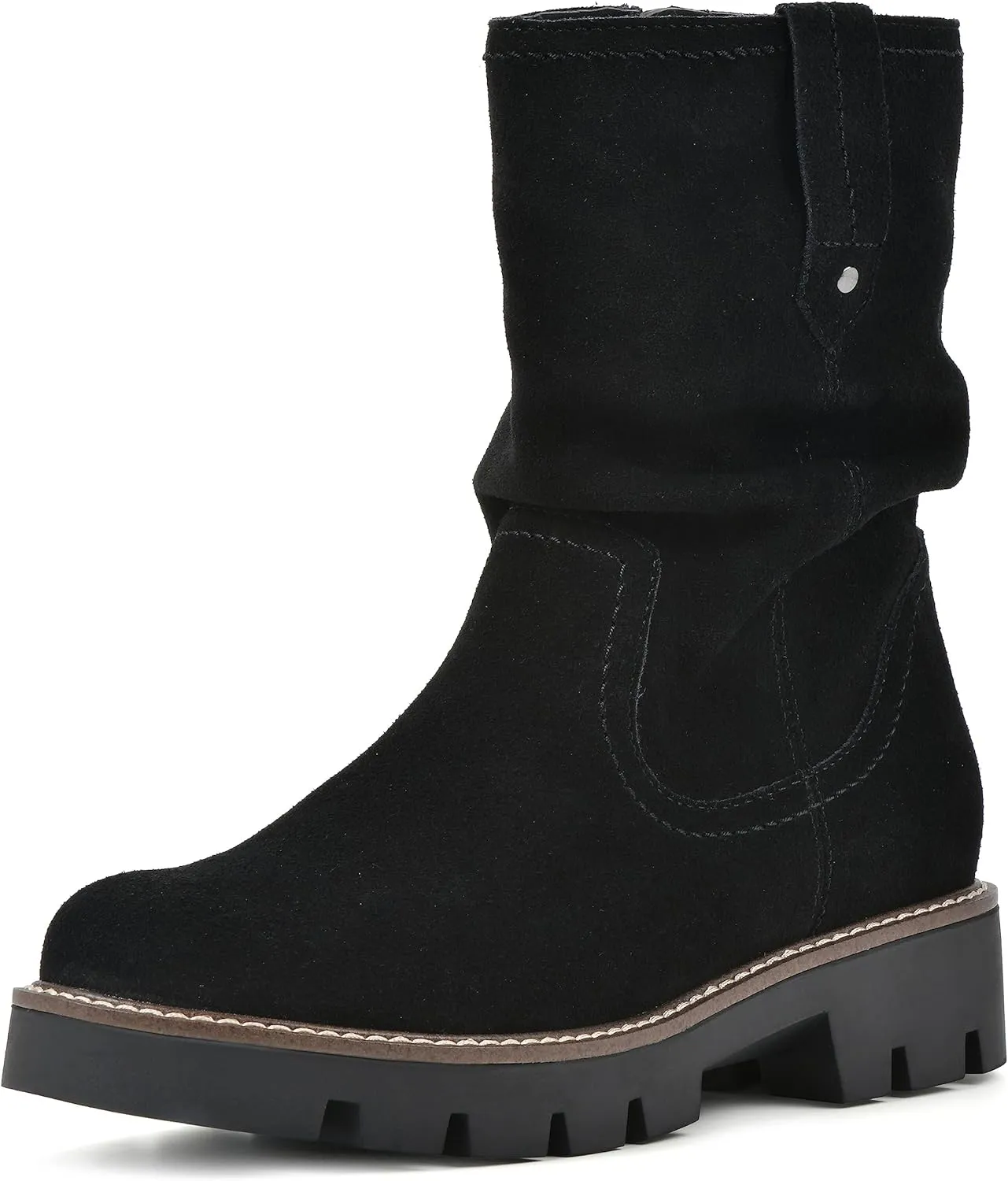 WHITE MOUNTAIN Women's Shoes Glean Lug Sole Mid Calf Boot