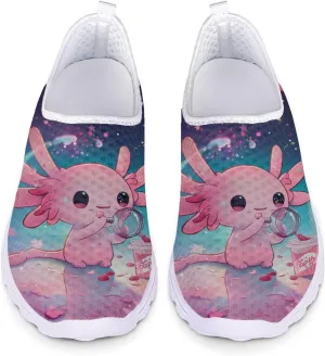 Women Slip On Loafer Shoes Size 5.5-11.5 Mesh Breathable Outdoors Walking Shoes Comfort Road Running Shoes