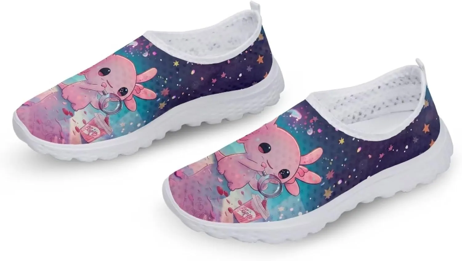Women Slip On Loafer Shoes Size 5.5-11.5 Mesh Breathable Outdoors Walking Shoes Comfort Road Running Shoes