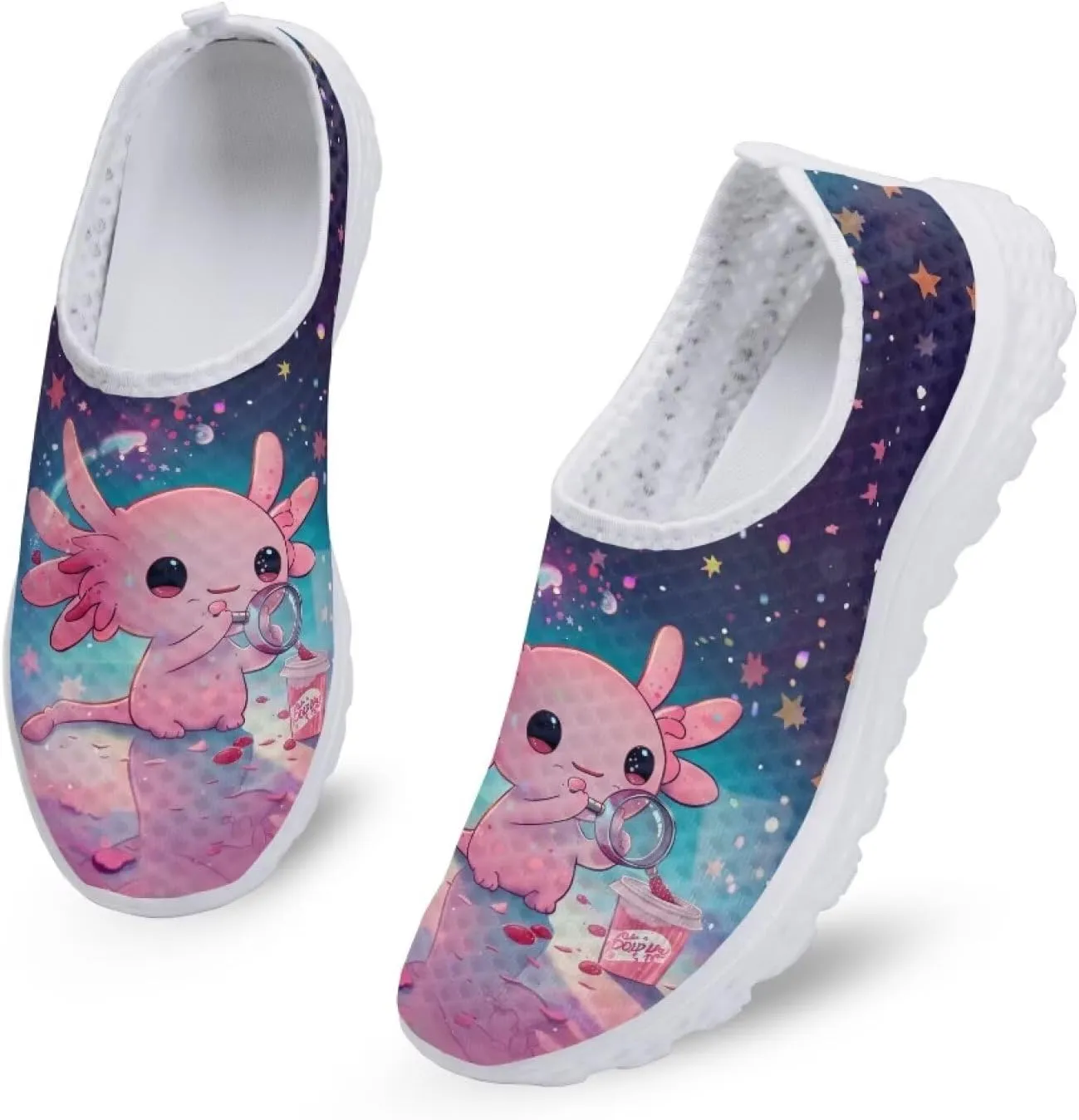 Women Slip On Loafer Shoes Size 5.5-11.5 Mesh Breathable Outdoors Walking Shoes Comfort Road Running Shoes