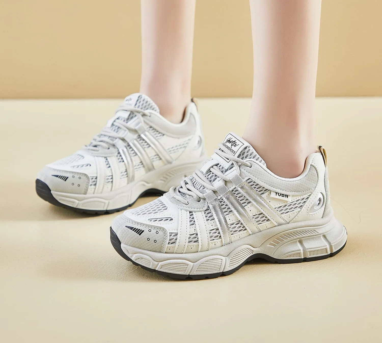 Women's Fashion Platform Sneakers Y2K Comfort Lightweight Breathable Walking Shoes Casual Sport Work Workout