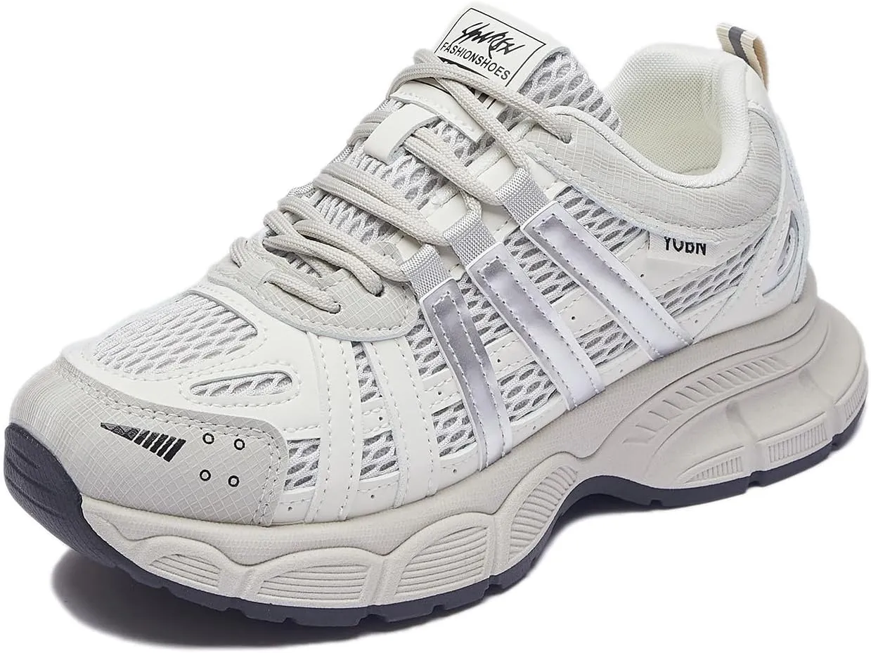 Women's Fashion Platform Sneakers Y2K Comfort Lightweight Breathable Walking Shoes Casual Sport Work Workout