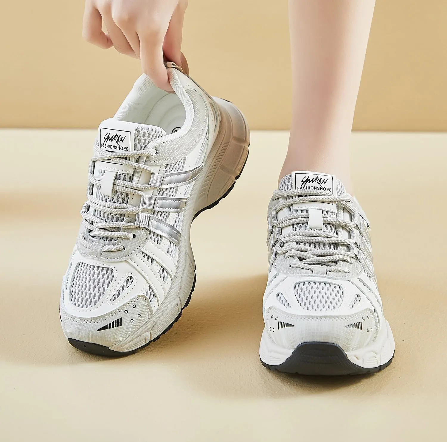 Women's Fashion Platform Sneakers Y2K Comfort Lightweight Breathable Walking Shoes Casual Sport Work Workout
