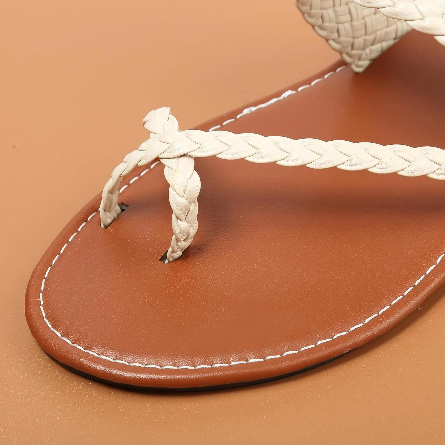 Women's Flat Sandals Casual Summer Sandals Dress Fashion Round Open Flip Flop Thong Sandals