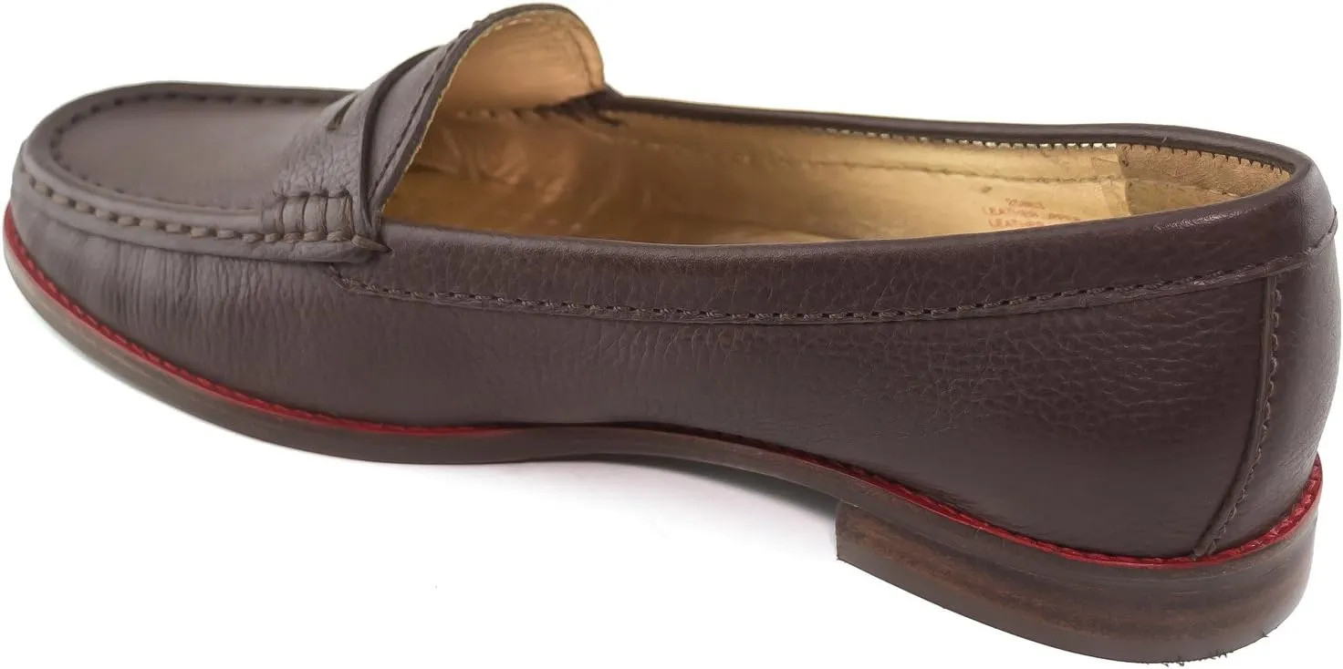 Womens Genuine Leather Comfort Slip on Penny Loafers