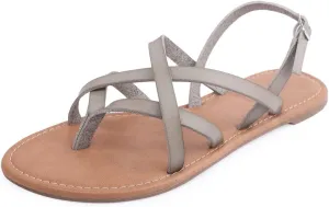 Women's Gladiator Flat Sandals Fisherman Strappy Sandals Ankle Strap Sandals