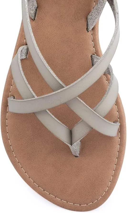 Women's Gladiator Flat Sandals Fisherman Strappy Sandals Ankle Strap Sandals